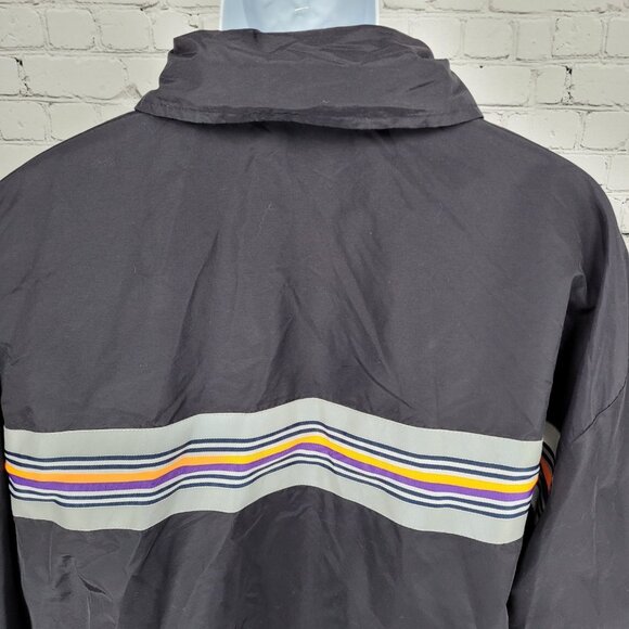 Fedex Black Double Zip Hideable Hood Relflective Windbreaker Jacket Size 3XL - Picture 11 of 16